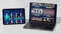 A tablet and laptop displaying the Dundee FC website