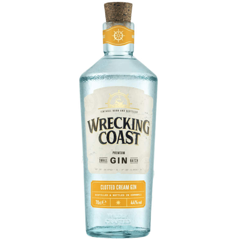 A bottle of Wrecking Coast Clotted Cream Gin