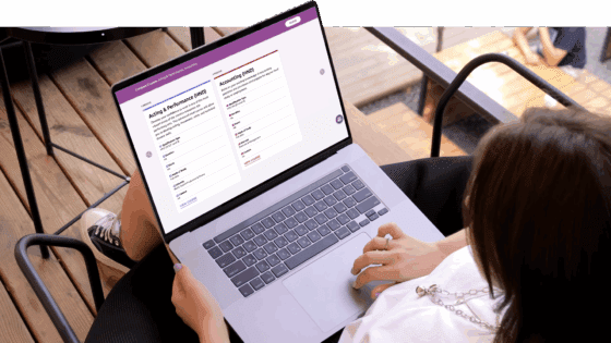 North East Scotland College website displayed on a laptop