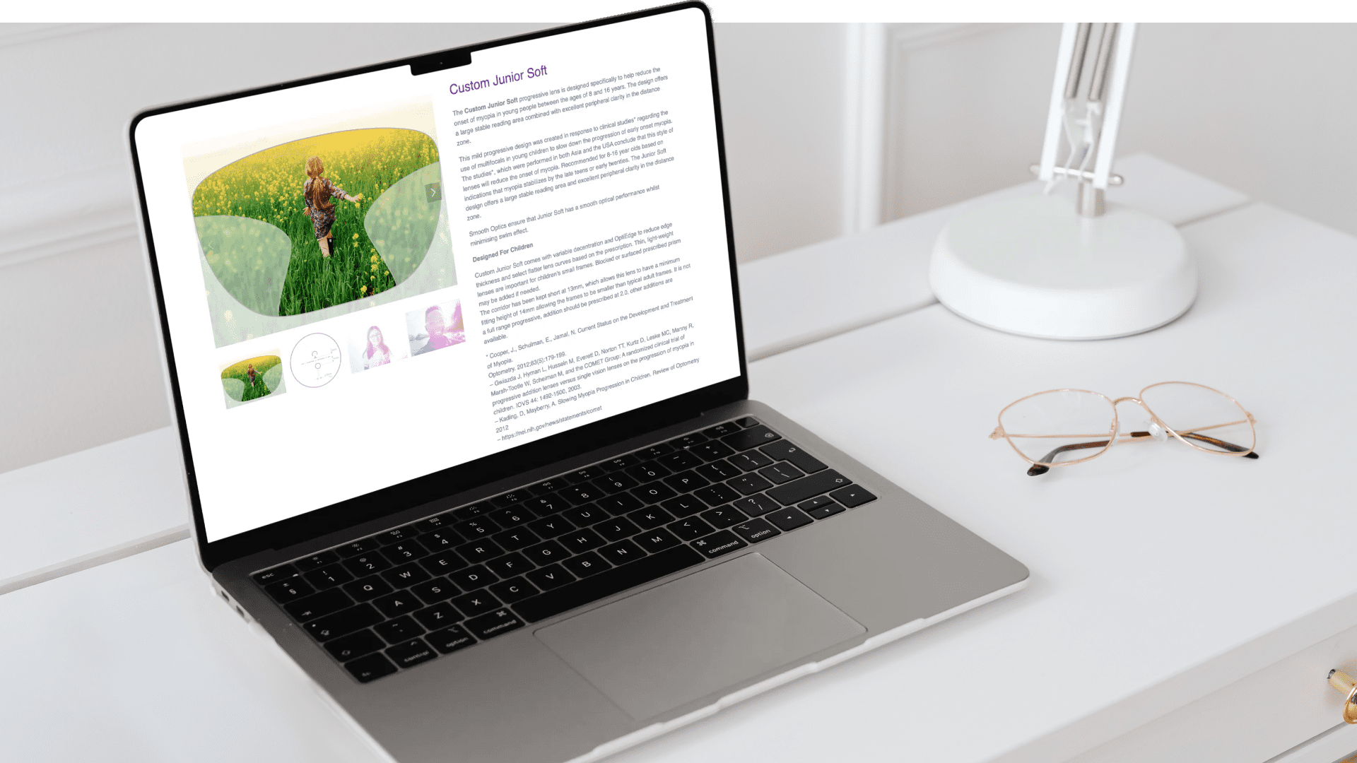 Crossbows optical website displayed on a laptop