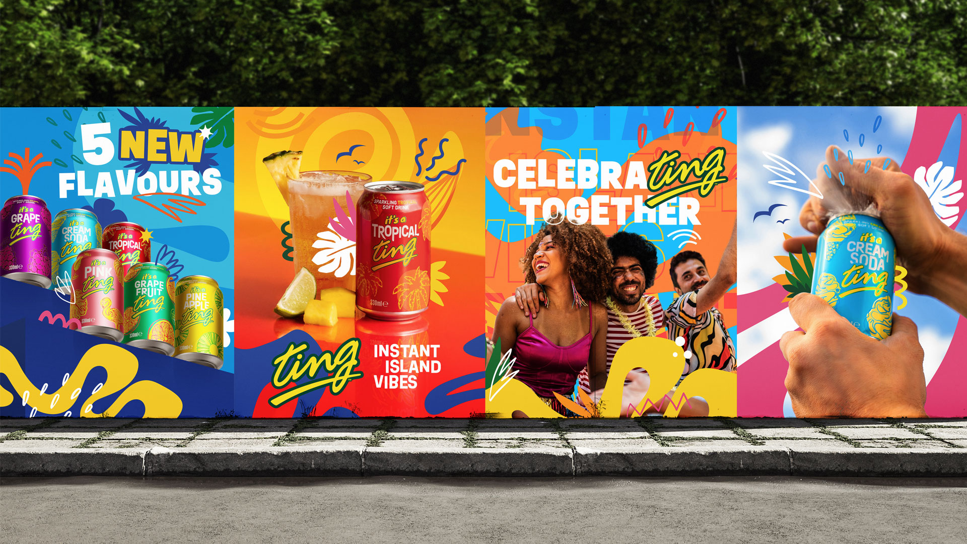 Example of a Ting poster on street billboards