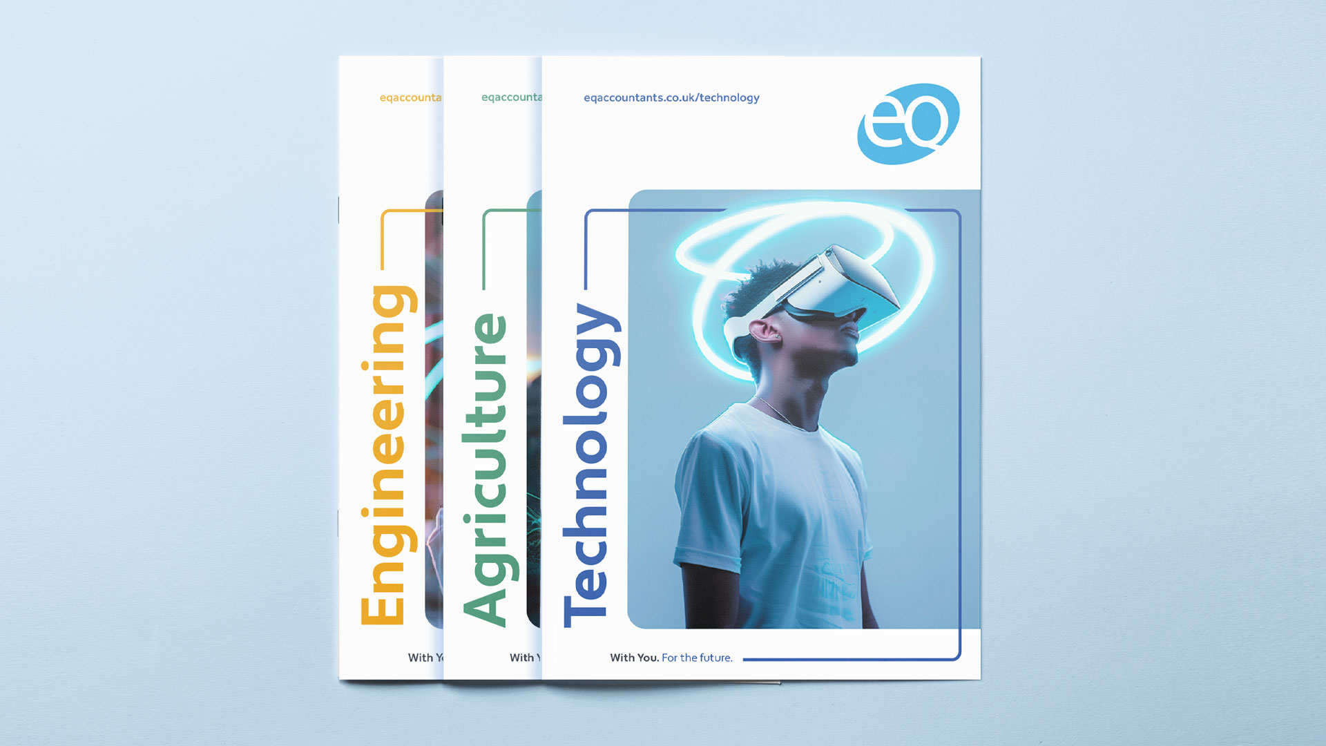 Sample covers for EQ accountants for sections in Engineering, Agriculture and Technology.