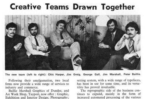A newspaper snippet - Creative Teams Drawn Together
