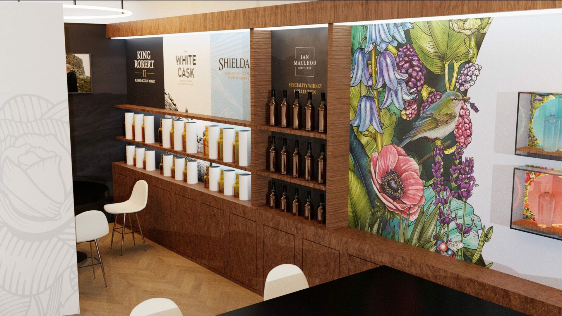 Example display set up for Ian Macleod Distillers