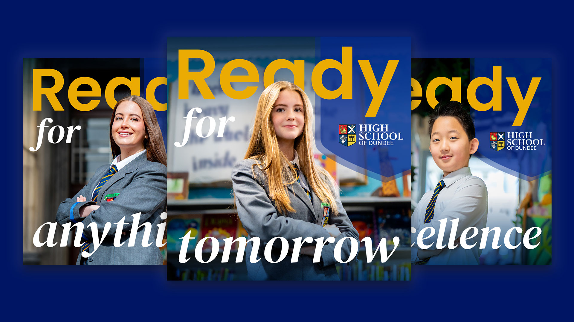 Examples of digital ads for High School of Dundee.