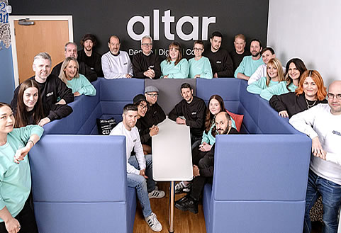 Team photo showcasing the new altar jumpers