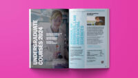 A sample of the Abertay University prospectus brochure
