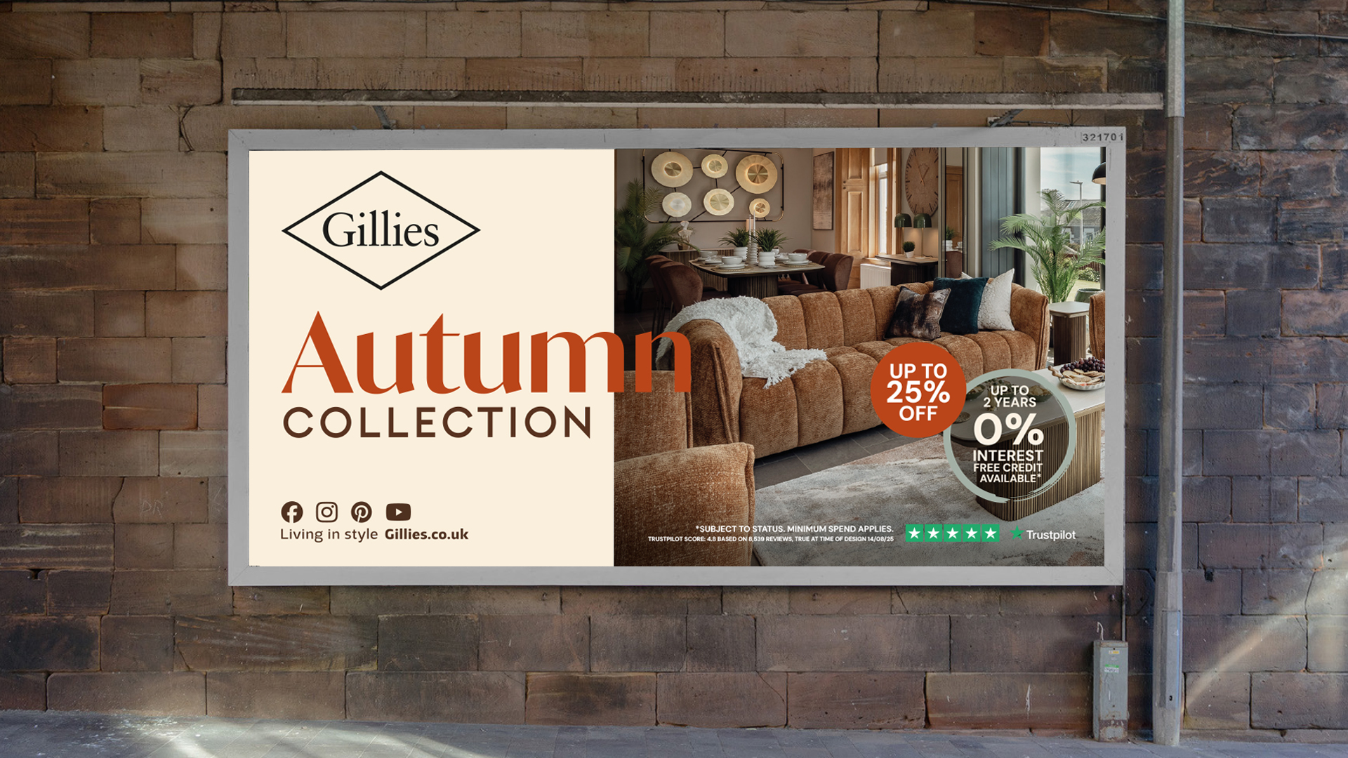 Example billboard of Gillies Autumn Collection