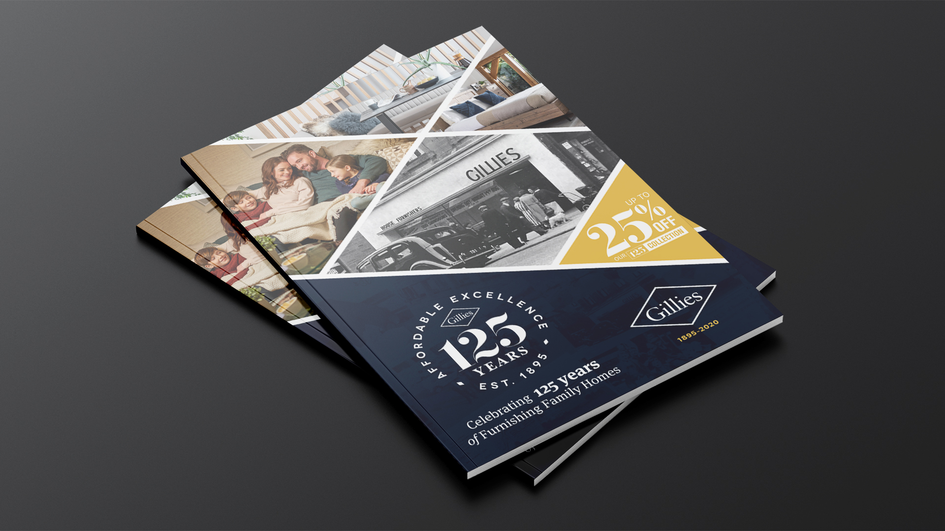 Gilles 125 years anniversary brochures front cover design