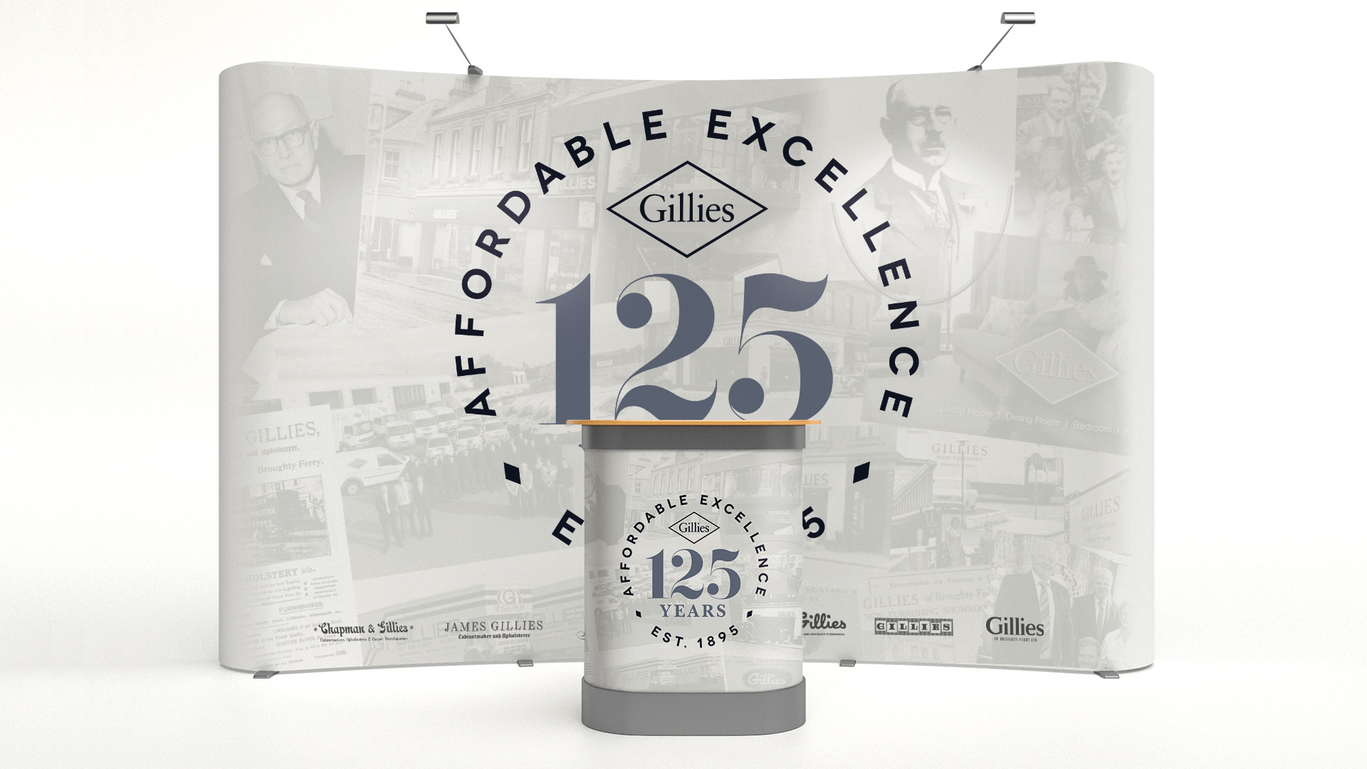 Gilles display stand for their 125 year anniversary.