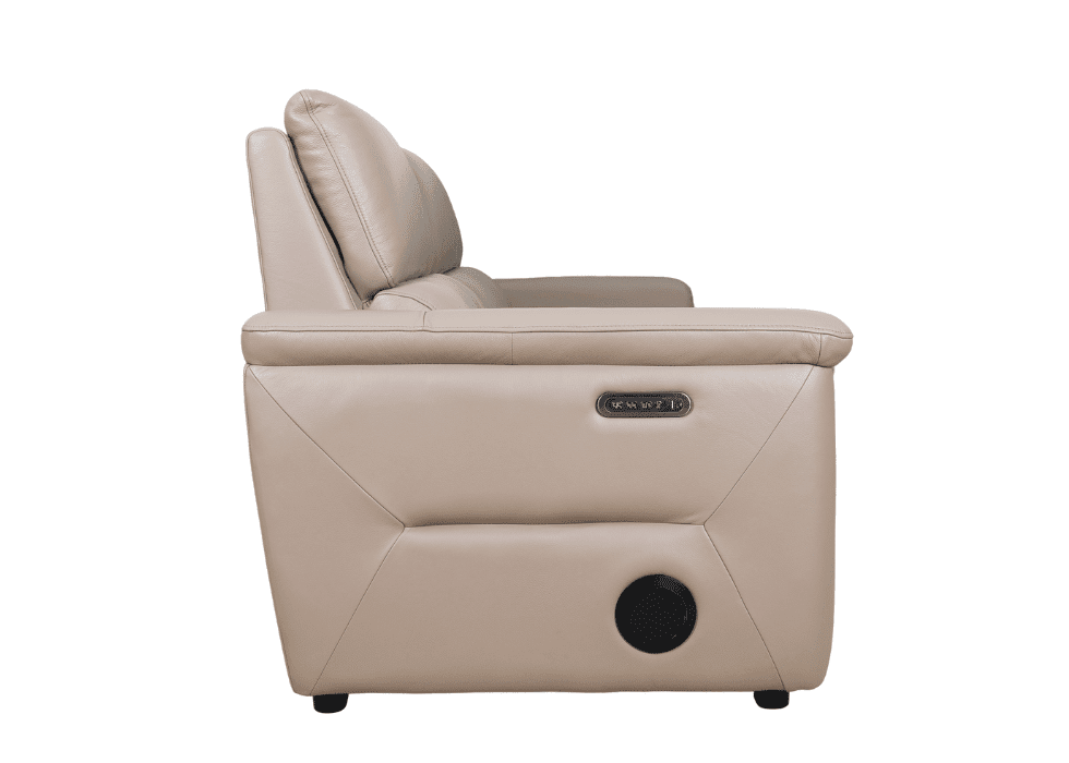 Innovation 2.5 seater power sofa with touchscreen console, power headrests, lumbar support, heat, vibration and built-in speakers.