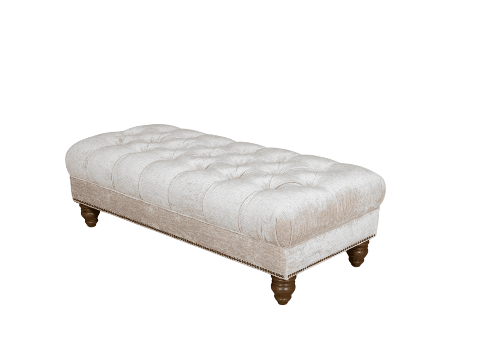 Roosevelt Fabric Stool in Oyster