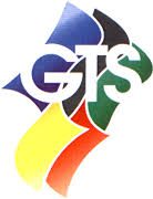 A logo for "Global Tourism Solutions UK" featuring the white capital letters "GTS" overlaid on a series of overlapping, colorful, sail-like or ribbon shapes in blue, green, yellow, and red.