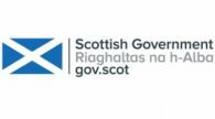 The logo for the Scottish Government, featuring the Saltire (St Andrew's Cross) flag in a blue rectangle. To the right, the text "Scottish Government" and its Gaelic translation "Riaghaltas na h-Alba" appear above the web address "gov.scot".