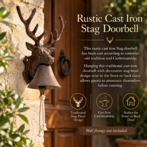 Rusted Metal Effect Stag Doorbell