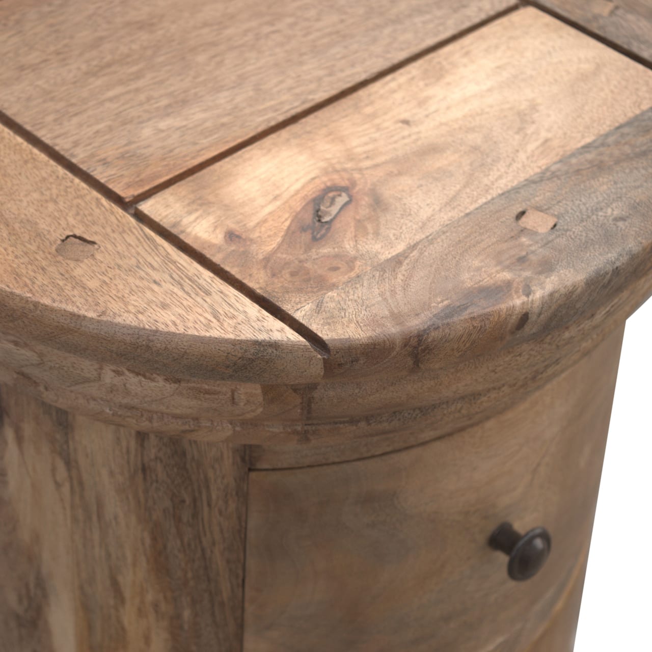 Country Style Slim Drum Chest With 5 Drawers Scottish Antique