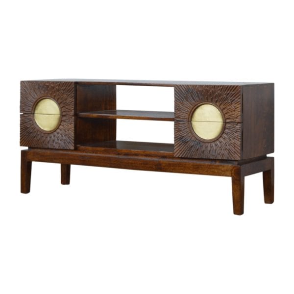 solid wood media unit