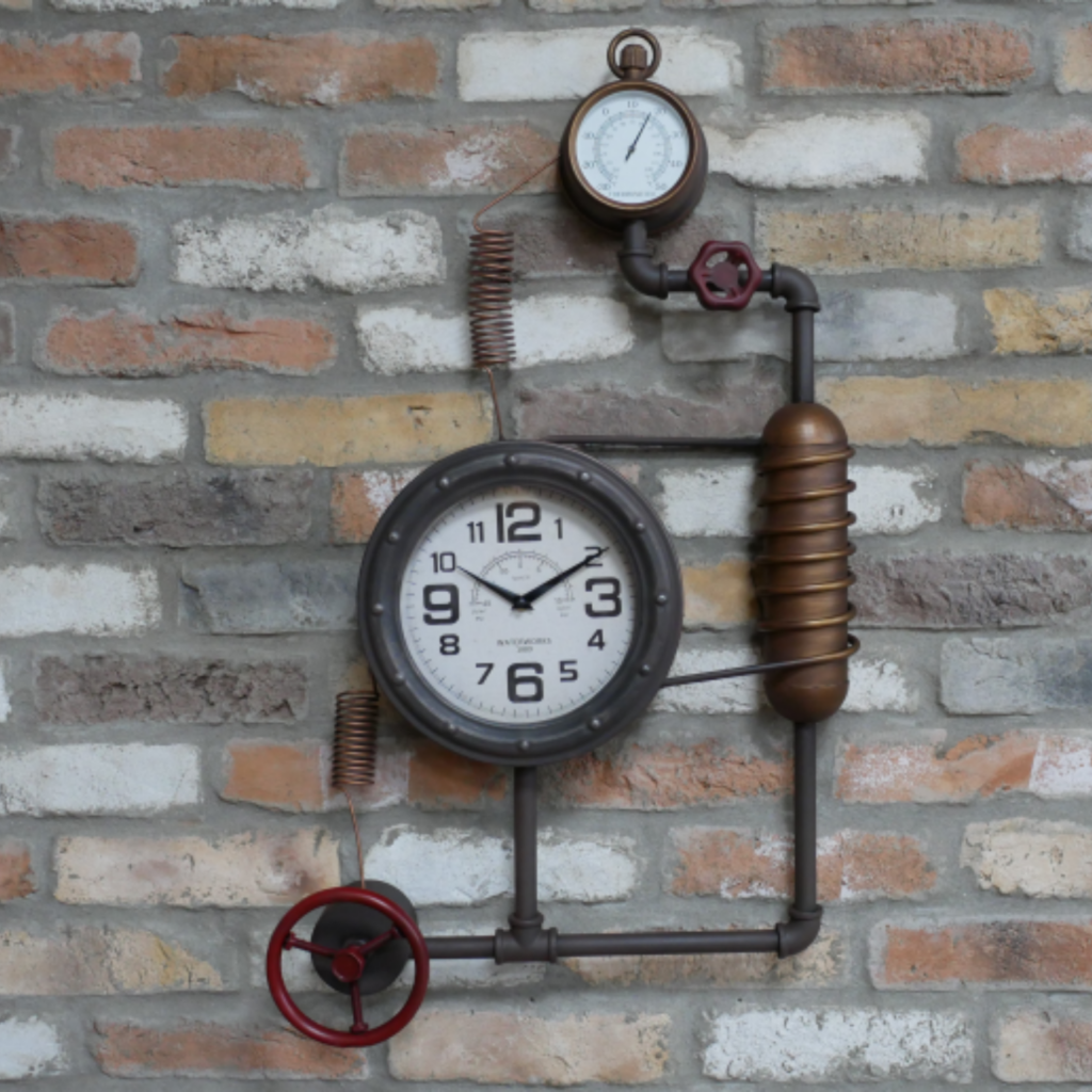 Industrial Style Pipe Clock Scottish Antique & Arts Centre