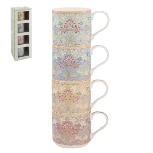 Set of 4 Stacking Mugs – William Morris Hyacinth Design