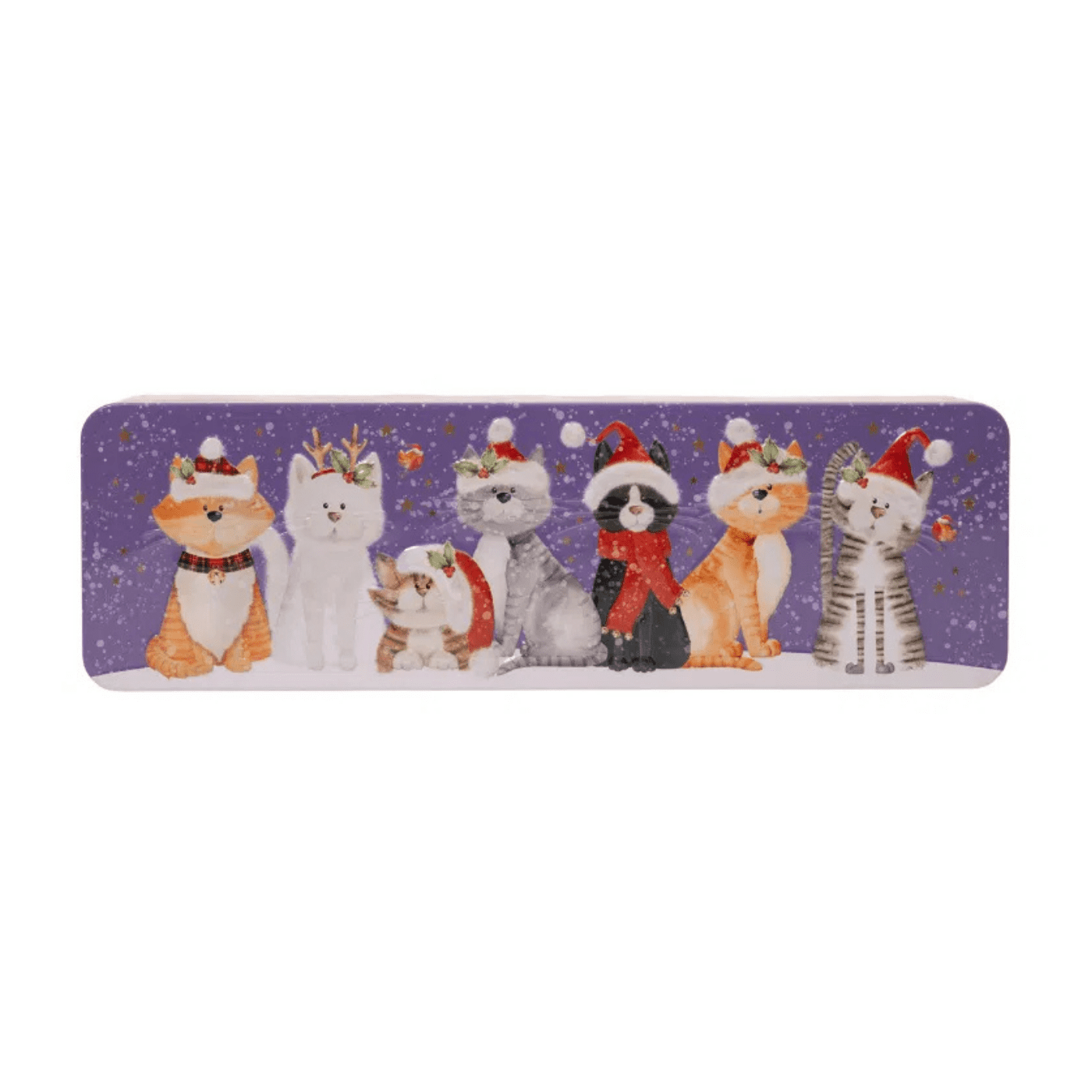XMAS CATS BISC TIN WEB Christmas Cats Biscuit Tin – Stem Ginger