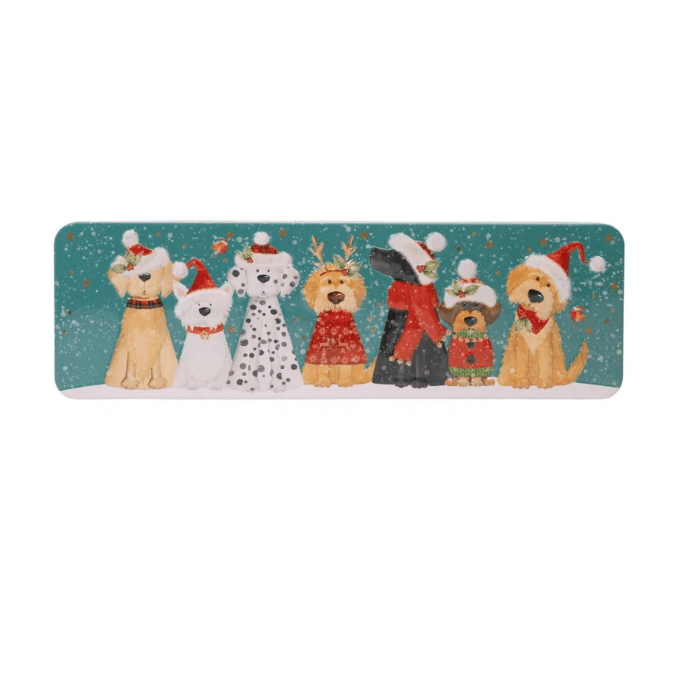 XMAS DOGS BISC TIN WEB Christmas Dogs Biscuit Tin – Lemon and Orange Whirl