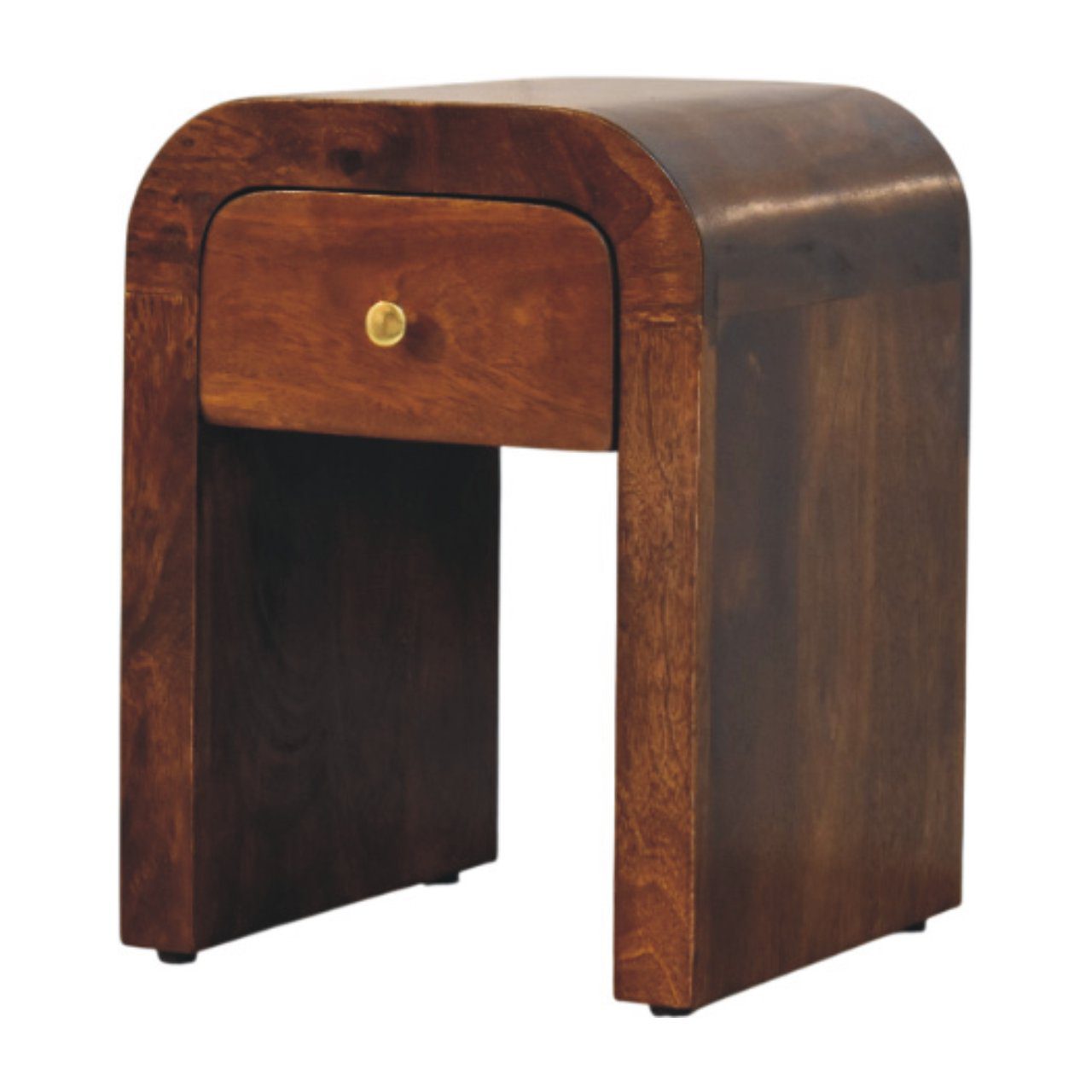 IN3978-2 Solid Wood Small Chestnut Bedside Table