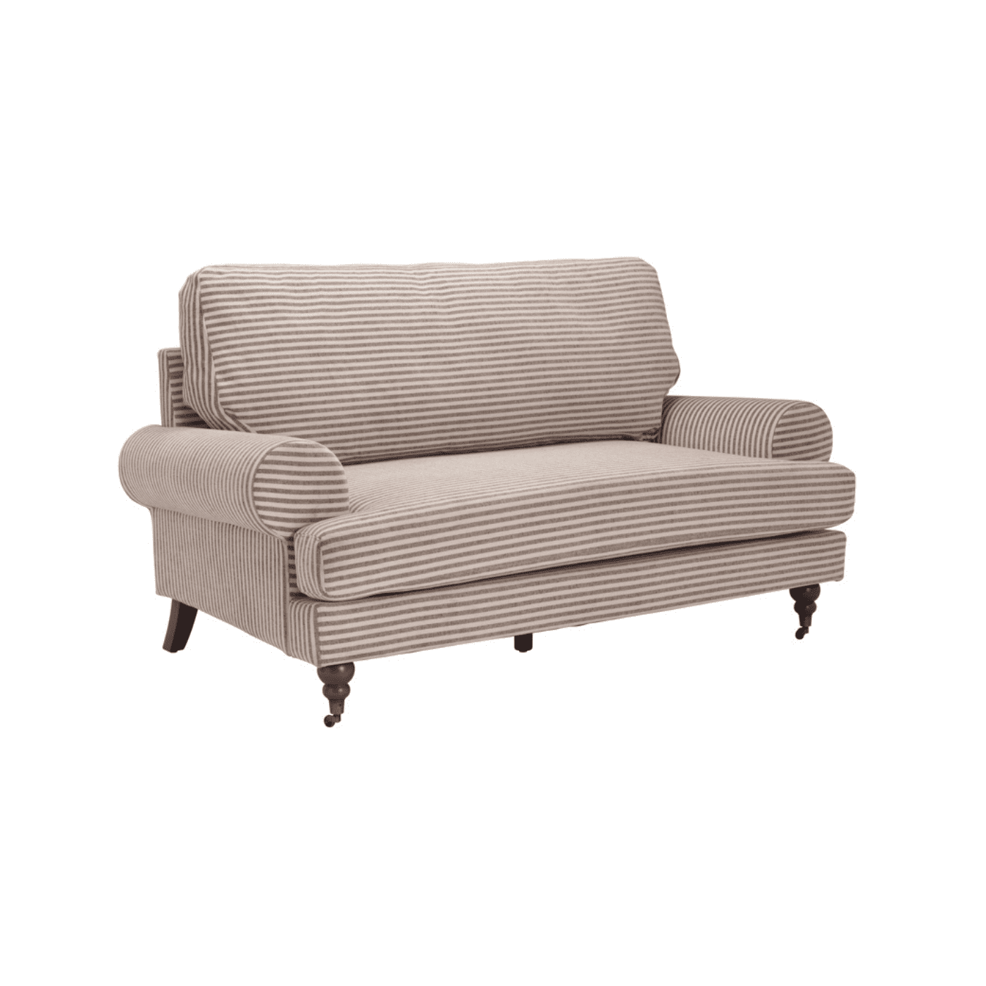 OXFORD-1 Oxford Charcoal Stripe 2 Seater Sofa