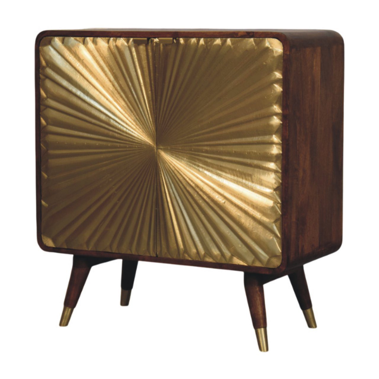 IN4015-2 Art Deco Style Solid Wood 2 Door Cabinet