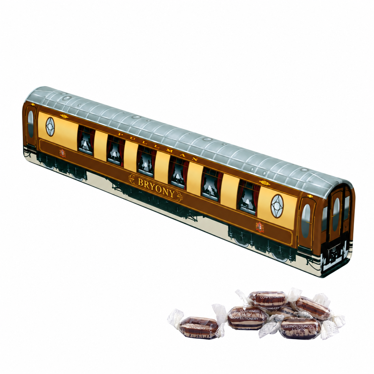 Pullman Bryony Tin with Wrapped Confections Pullman Dining Carriage Tin with Humbugs