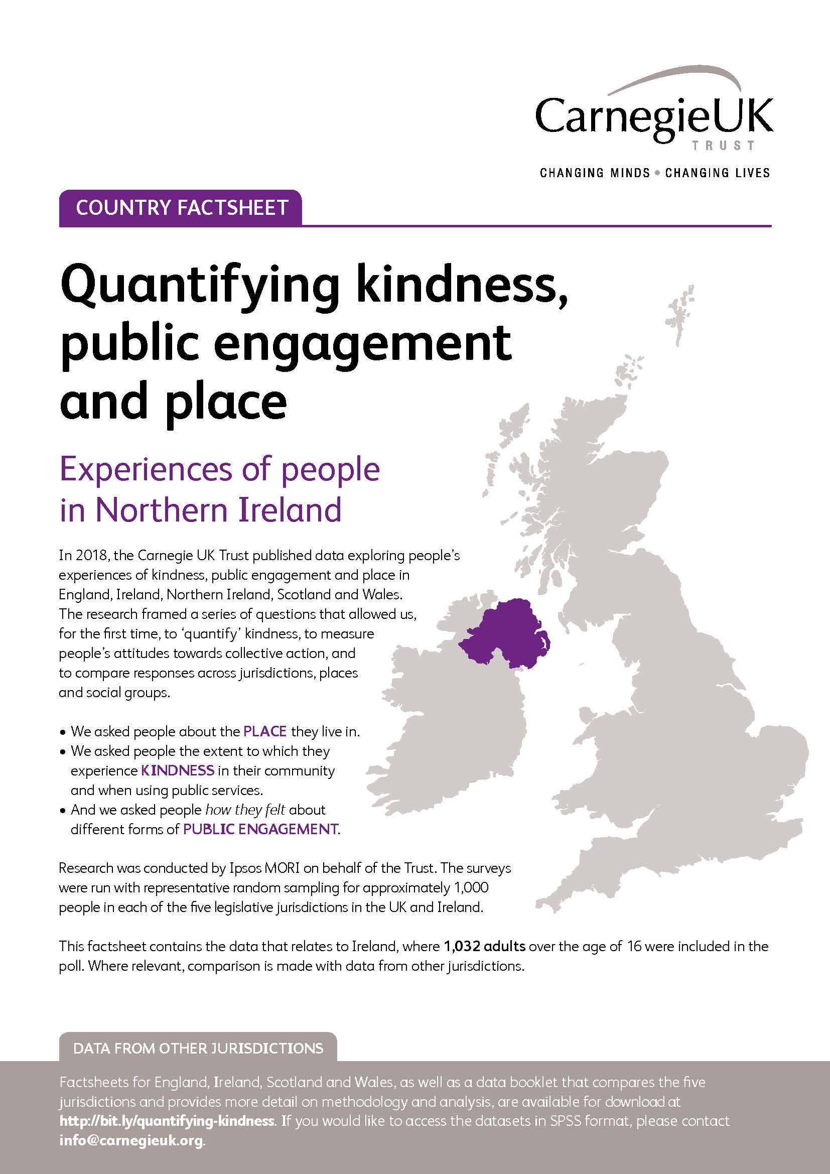 Quantifying Kindness Country Factsheet Northern Ireland
