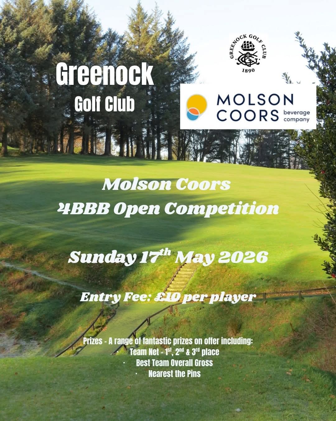 Greenock Golf Club Molson Coors 4BBB Open Competition