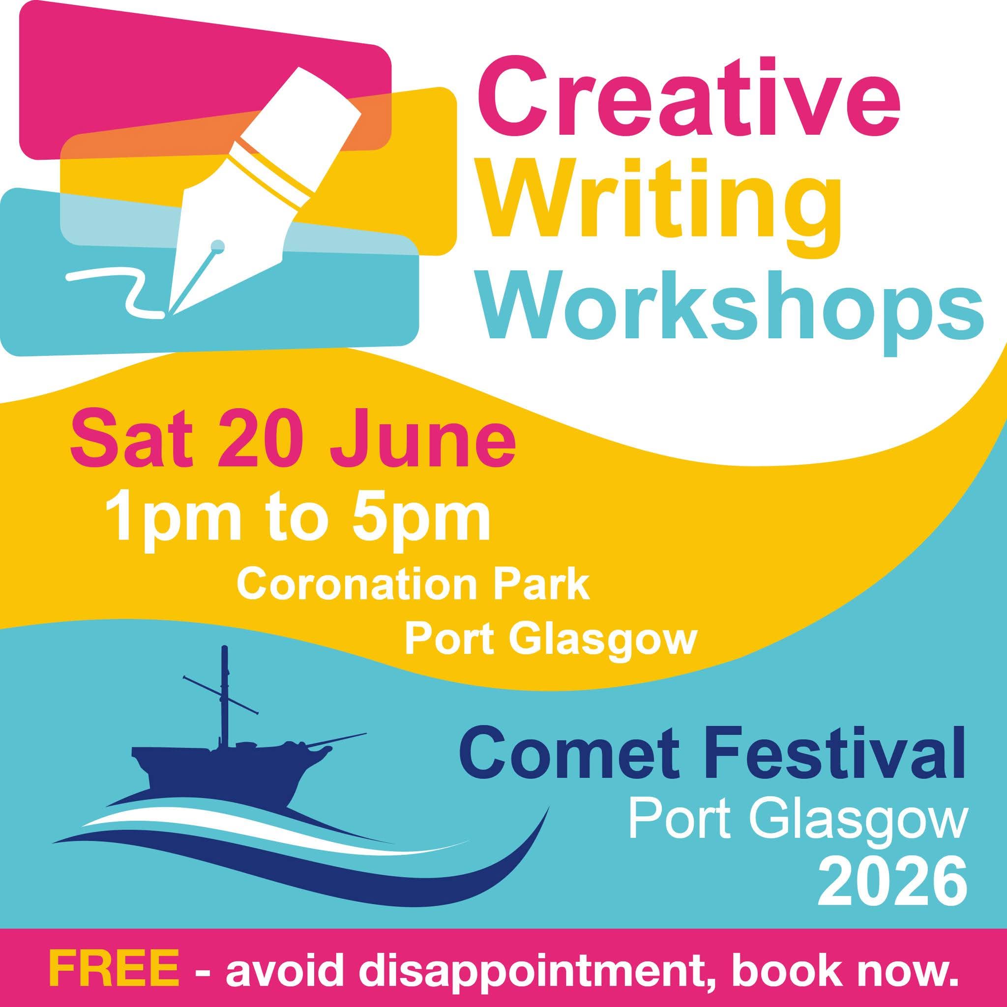 Comet Festival FREE writer-led creative writing workshops