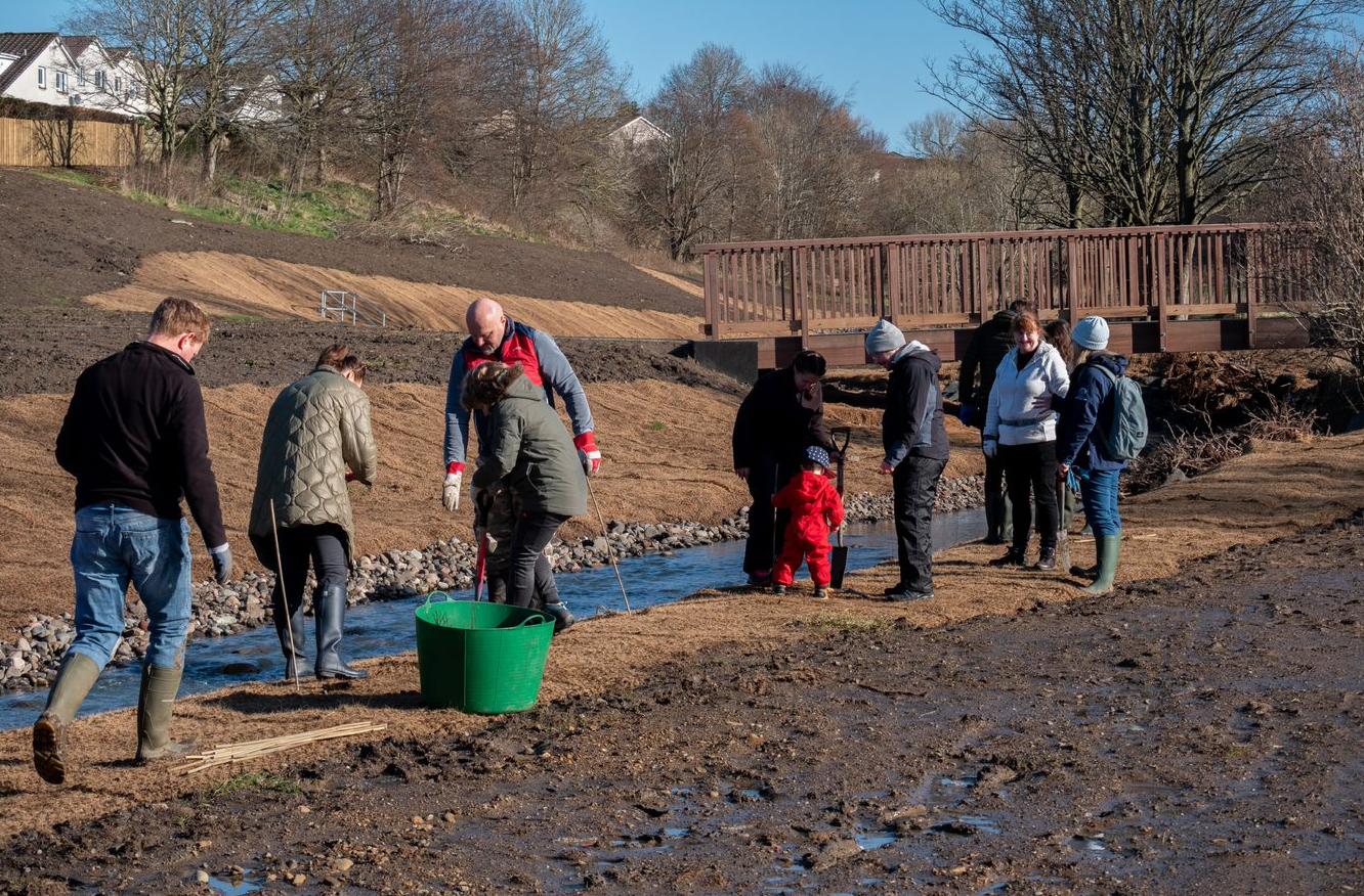 Willow Planting Lyne Burn Project