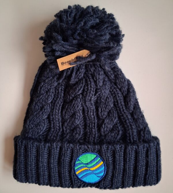 Navy Knitted Cable Hat