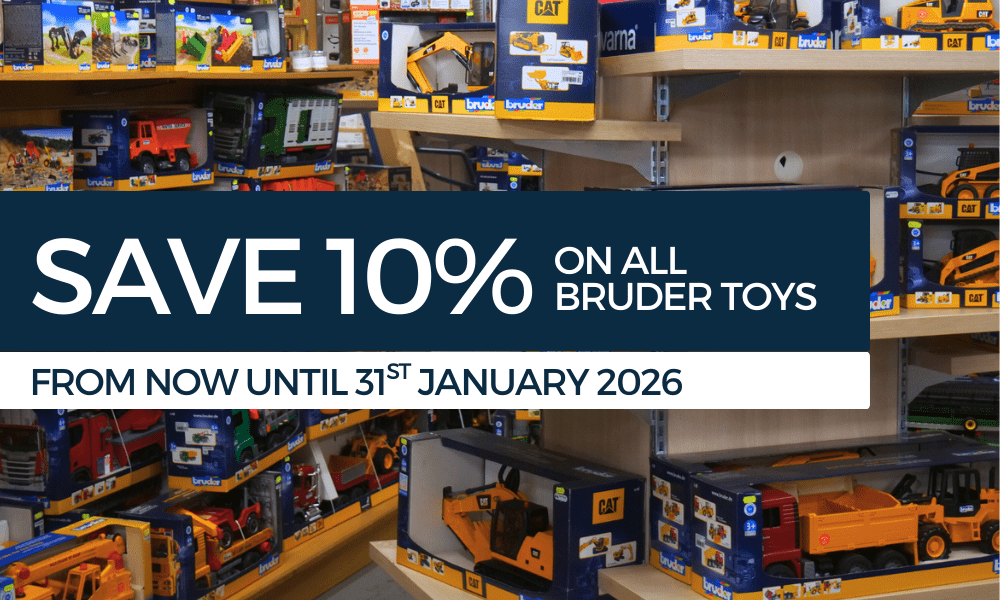10% OFF Bruder toy range! 