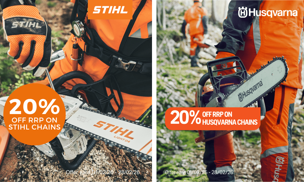 20% off Husqvarna & STIHL Chains 