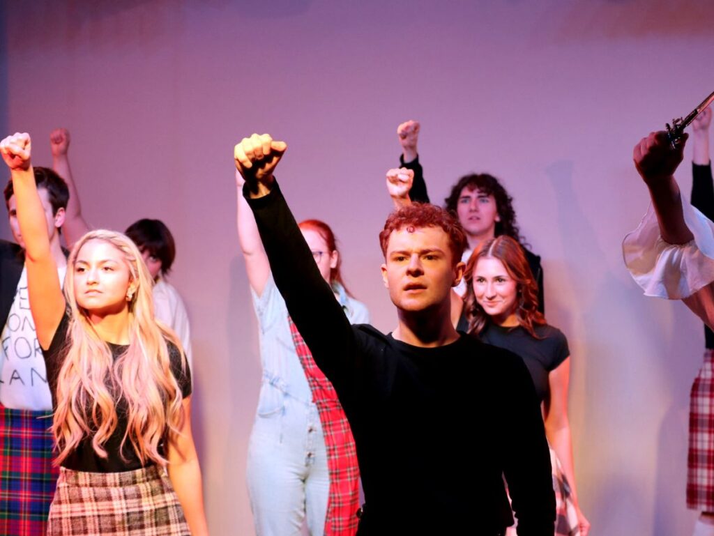Drama students performing