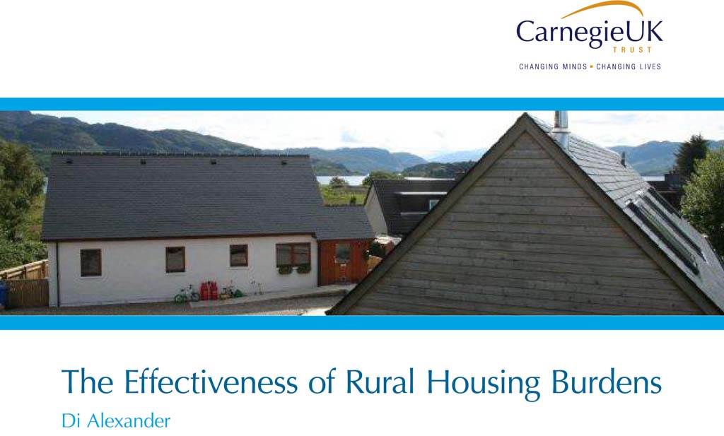 The Effectiveness of Rural Housing Burdens Research Report Carnegie