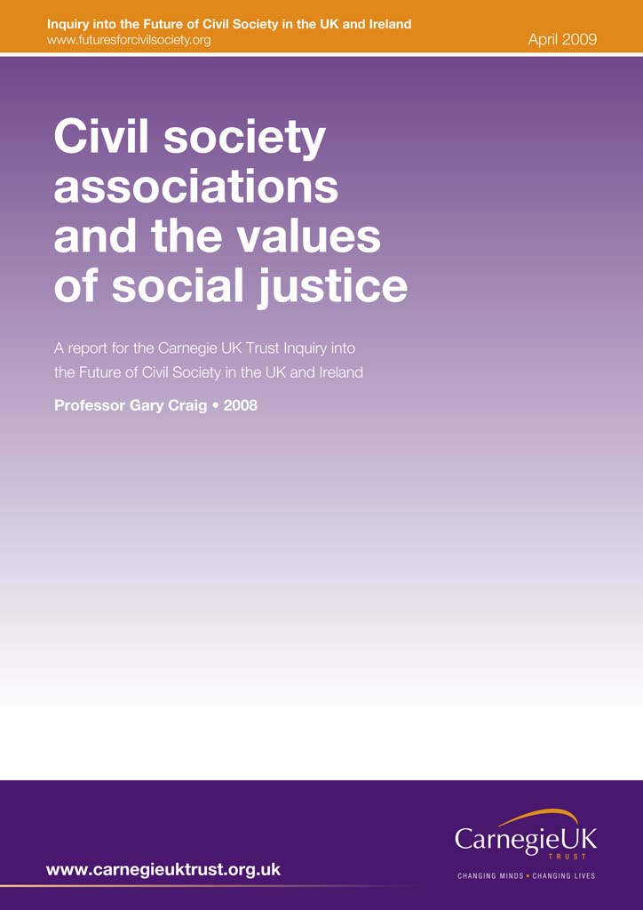 Civil Society Associations and the Values of Social Justice Carnegie UK Trust
