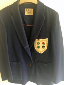Joan Horne's blazer from the Great Britain and Ireland tour of USA, 1965. Image credit: Dublin City Library and Irish Hockey Archives.