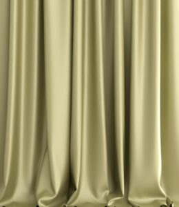 Wide-width curtain fabric with elegant drape