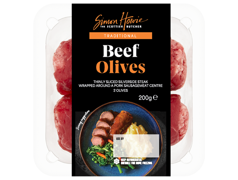 2 Traditional Beef Olives with pork sausagemeat