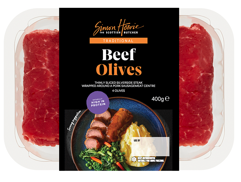 4 Traditional Beef Olives with pork sausagemeat