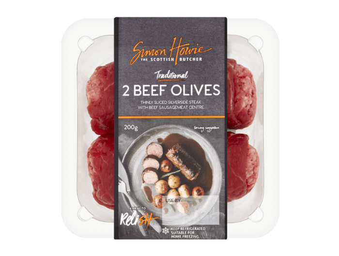 2 Traditional Beef Olives 200g Simon Howie Supermarket Range