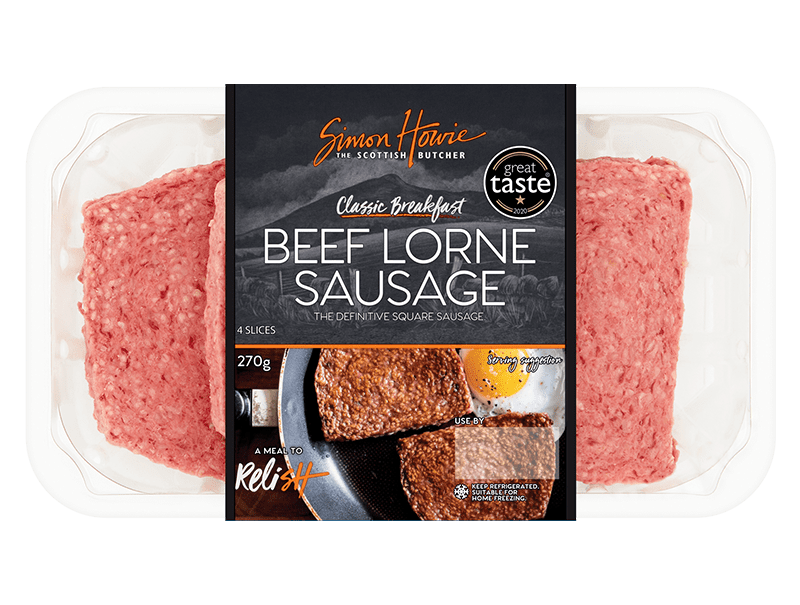 Lorne Sausage Simon Howie products available in the Supermarket