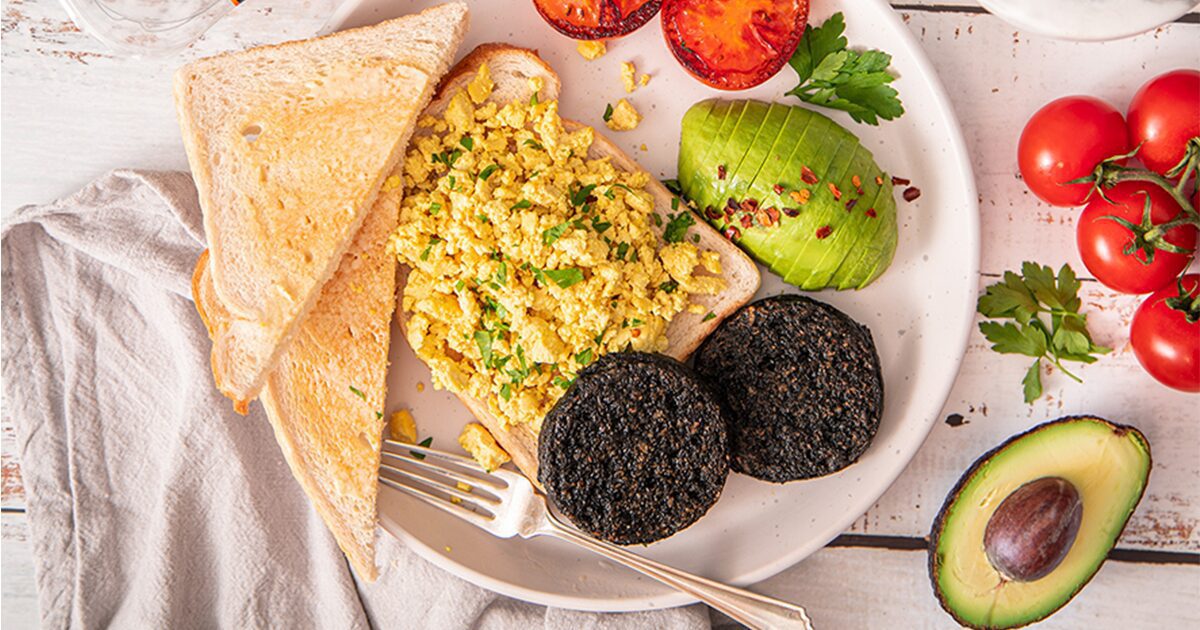 Veggie Black Pudding &amp; Tofu Scramble | Simon Howie Recipes
