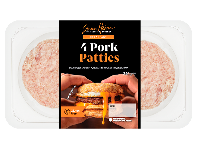 4 Pork Sausage Breakfast Patties
