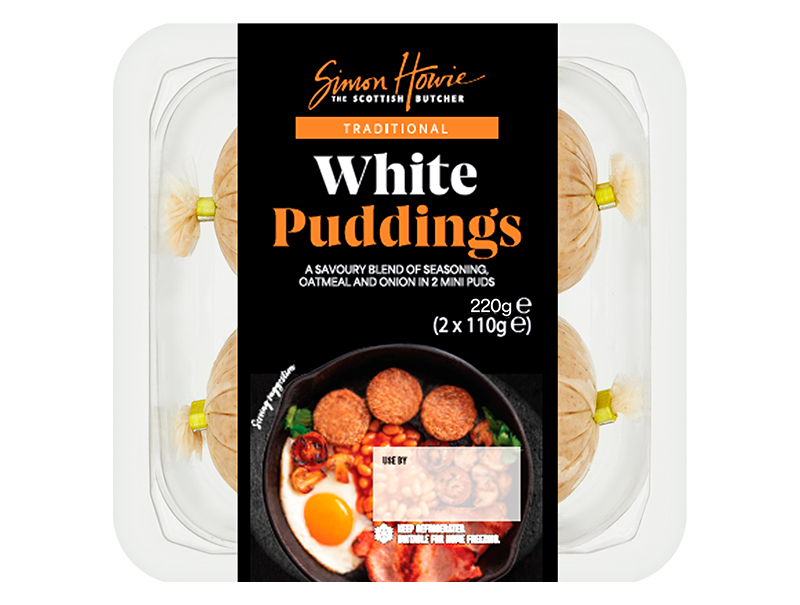 White Pudding Mini Chubs 2 x 110g