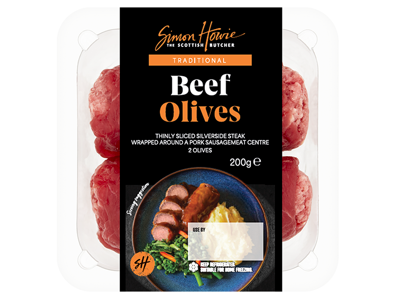 2 Traditional Beef Olives with pork sausagemeat