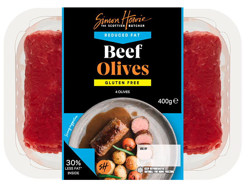 Reduced Fat Beef Olives with pork sausagemeat stuffing